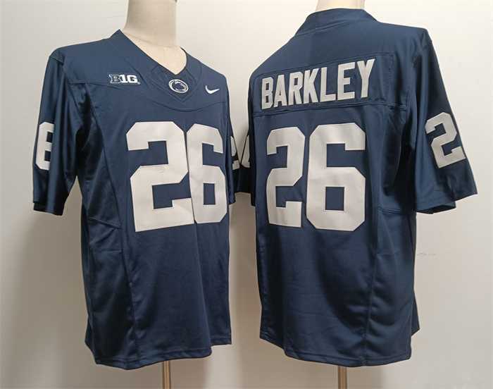 Mens Penn State Nittany Lions #26 Saquon Barkley Navy Stitched Jersey